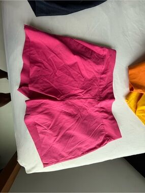 New York & Company Bright Pink High Waist Pull-On Shorts